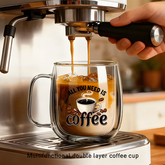 This Includes Three Items: Two Double-Walled Borosilicate Glasses And A Golden Spoon 2