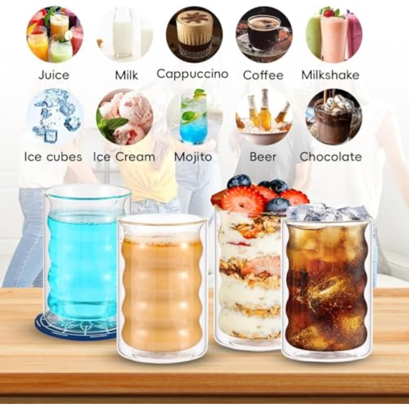 Glass Coffee Mugs Set Of 4 7