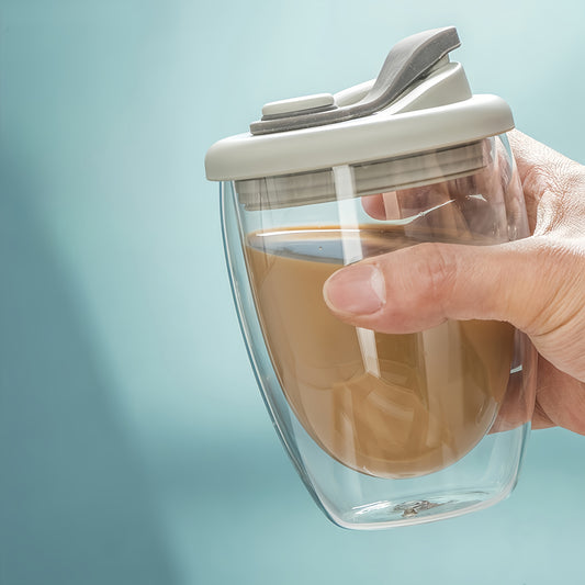 1pc Double-Layer Cup With Lid 2