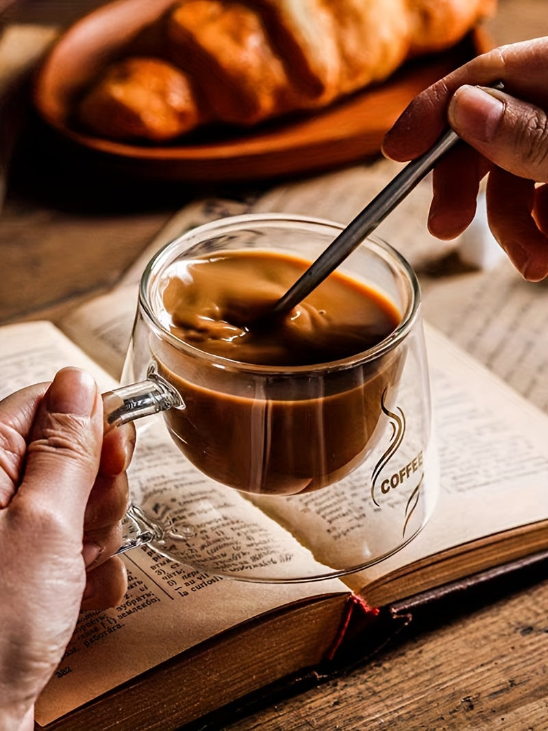 2pcs 250ml Double-Layer Glass Coffee Mug 4