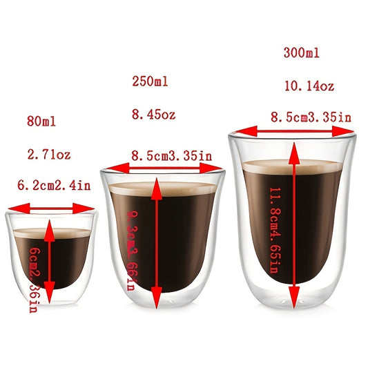 1pc Double-Layer Glass Cup 2