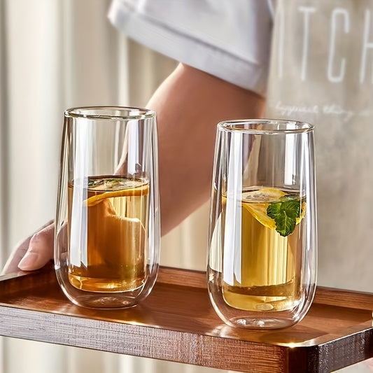 4pcs Japanese Style Barcode Double-Layer Heat-Resistant Glass Cups 2