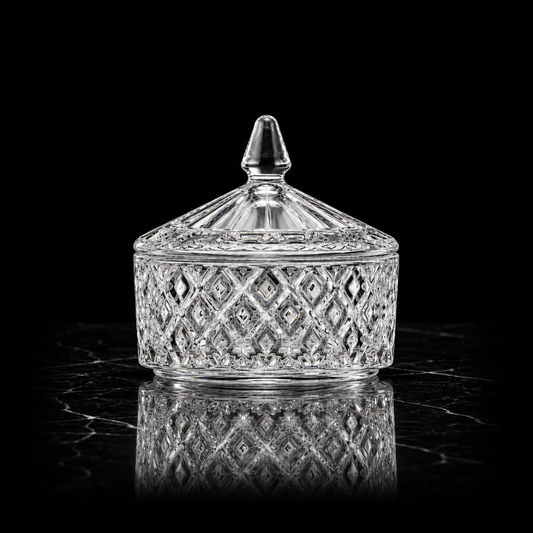 B-905 crystal candy box on black marble