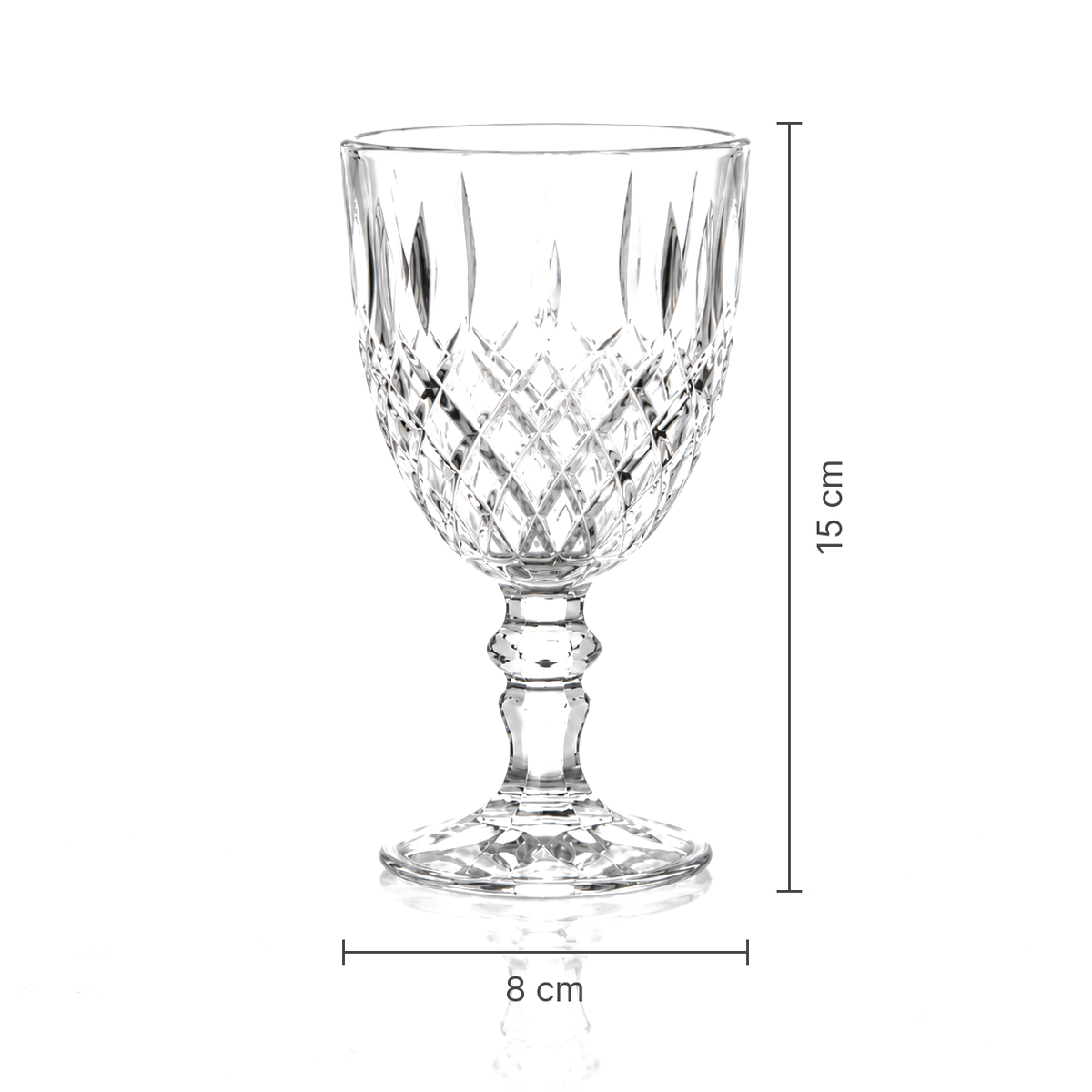 Goblet dimensions 8 cm x 15 cm