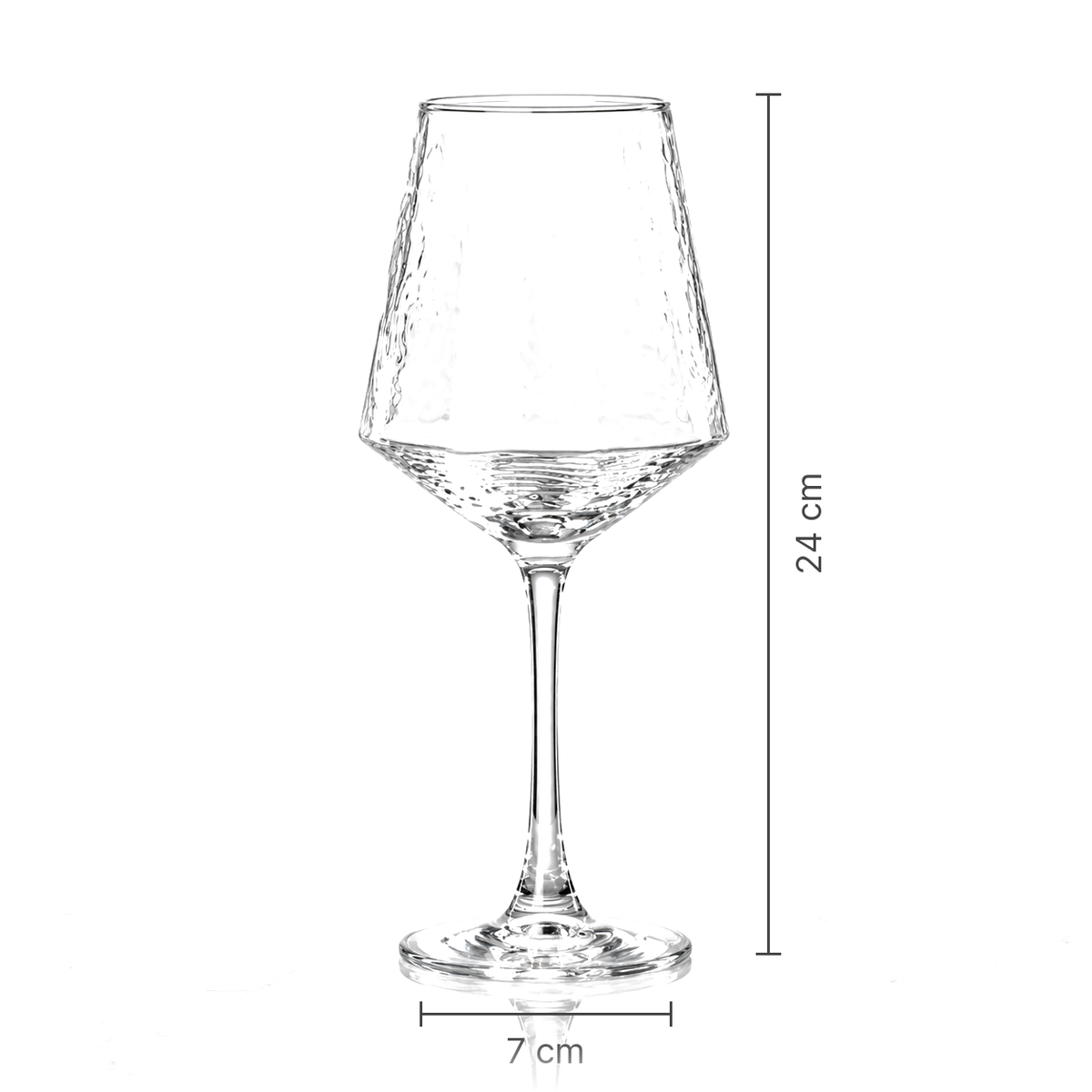 Wine glass dimensions 7 cm x 24 cm