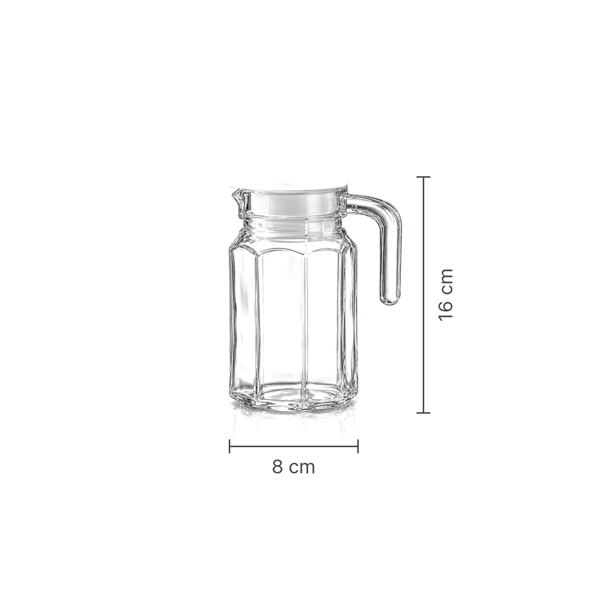 J-706 glass jug dimensions 8 x 16 cm
