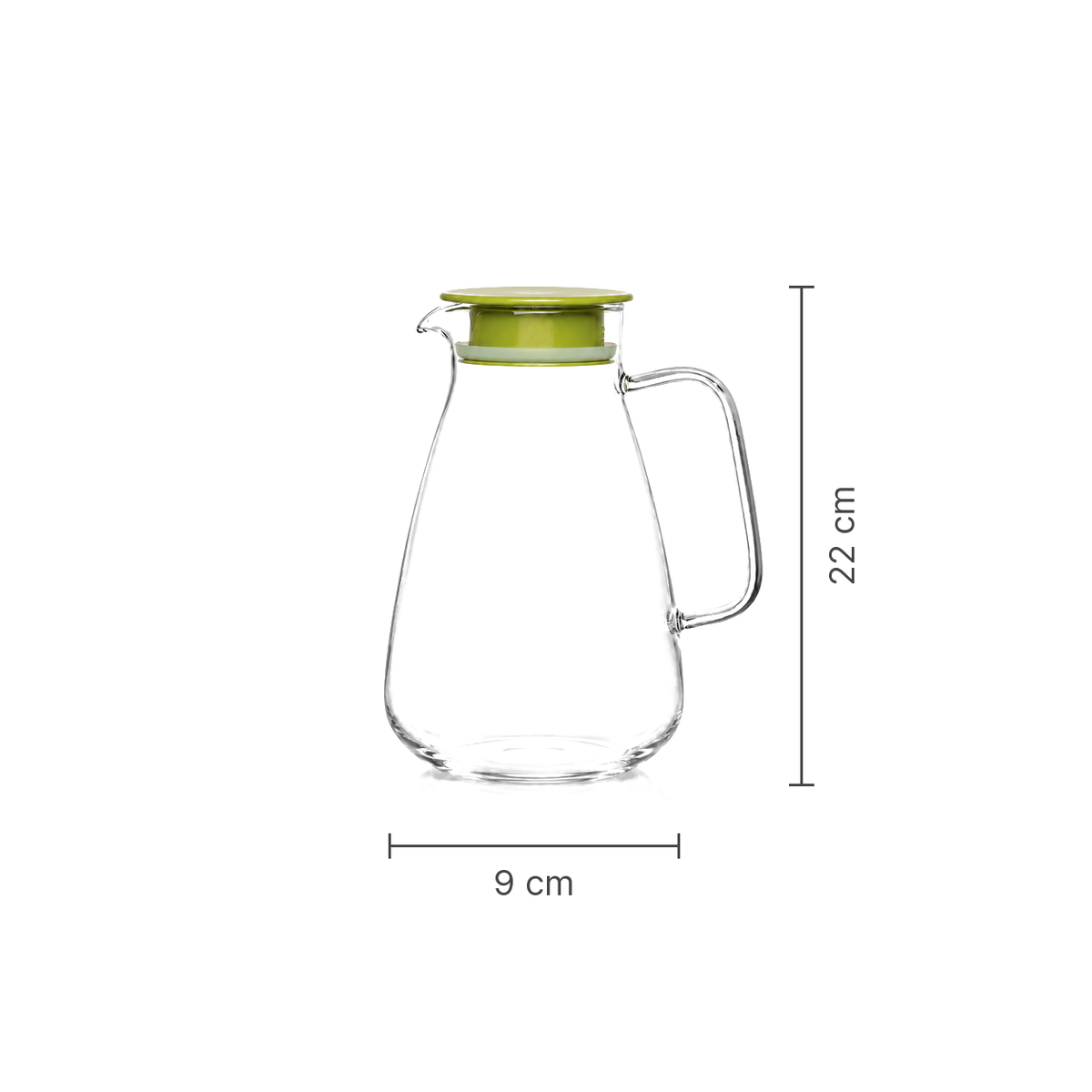 J-713 glass jug dimensions 9 x 22 cm