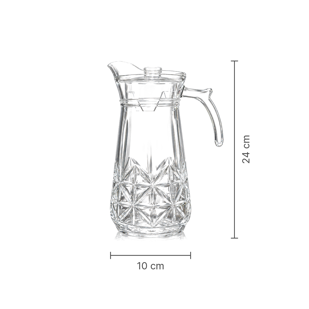 J-716 glass jug dimensions 10 x 24 cm