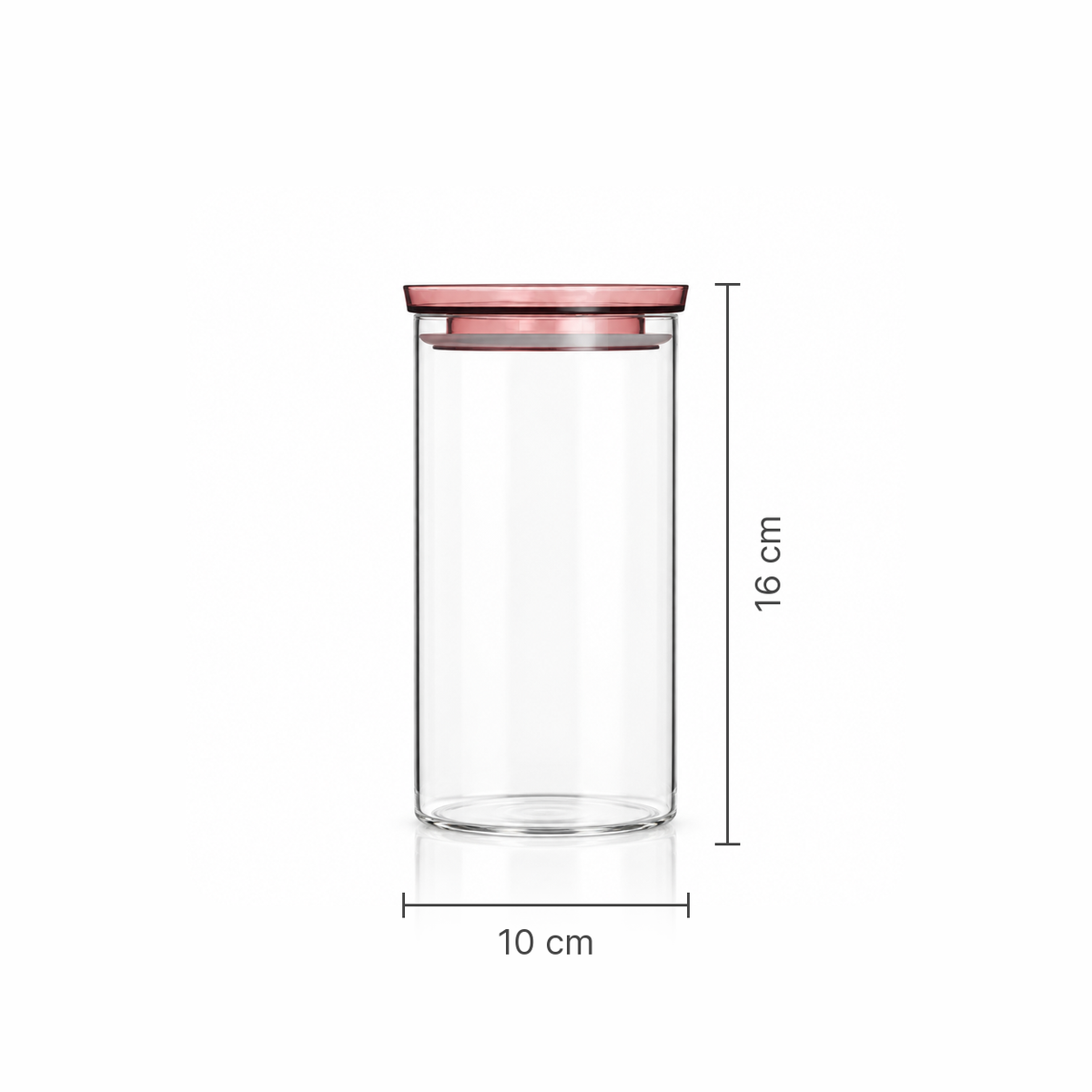 K-112 Glass Food Storage Container dimensions 10 x 16 cm