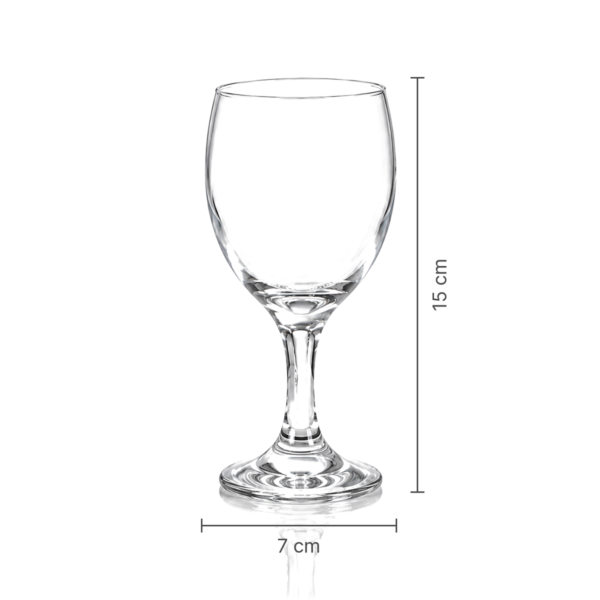 Wine goblet dimensions 7 cm x 15 cm
