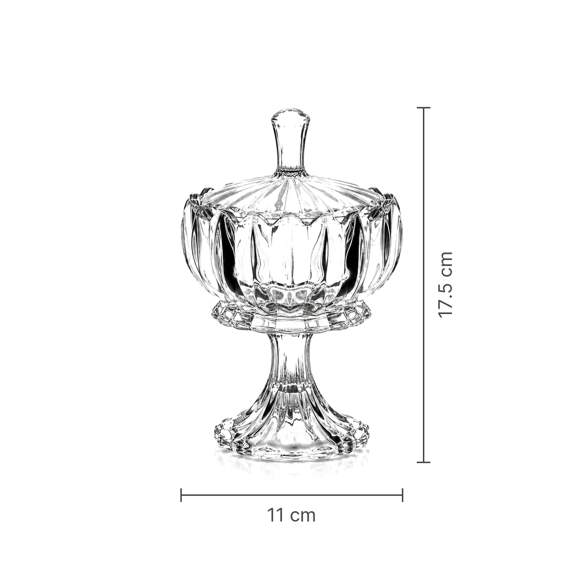 K-467 candy bowl dimensions 11 x 17.5 cm