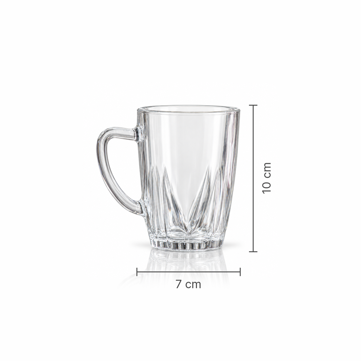 M-105 glass mug dimensions 7 x 10 cm