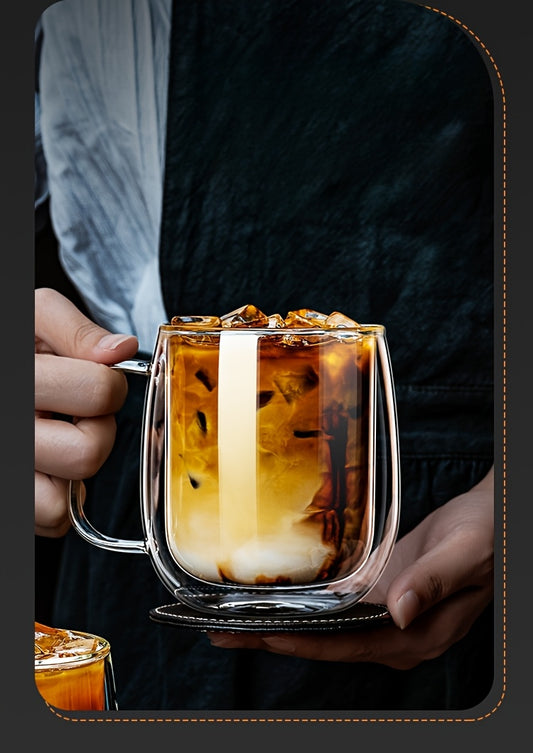 LDQ 2/4pcs High Borosilicate Double-Layer Glass Mugs 2