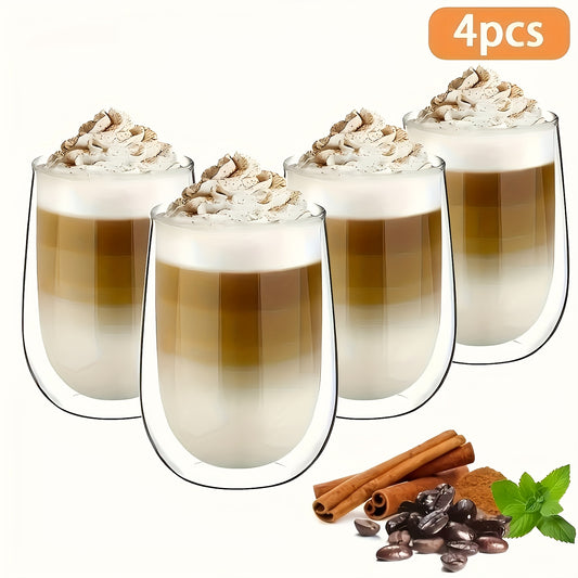 4pcs Or 6pcs Double-Cup Latte Macchiato Glass Cups 2