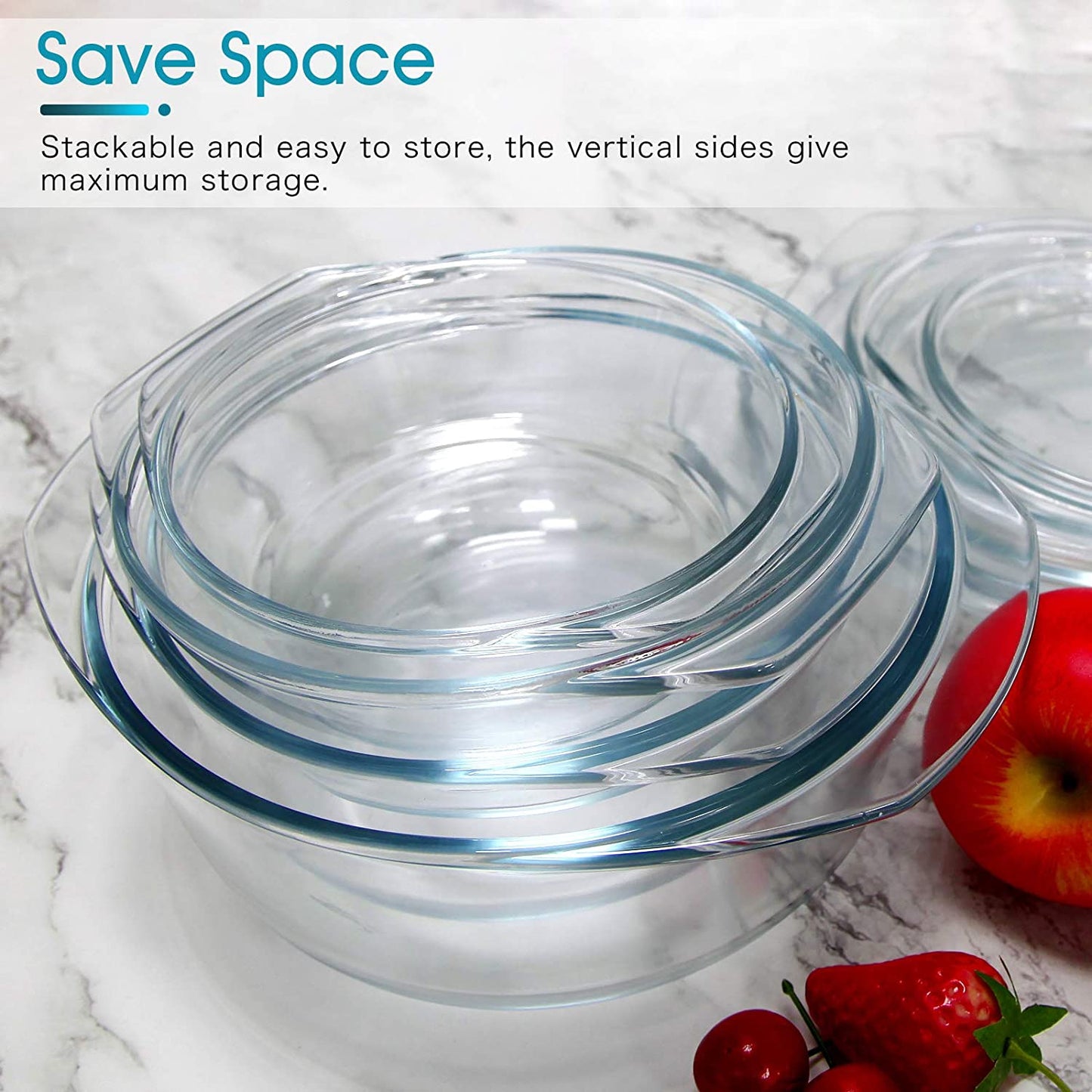 Tempered Glass Casserole with Lid