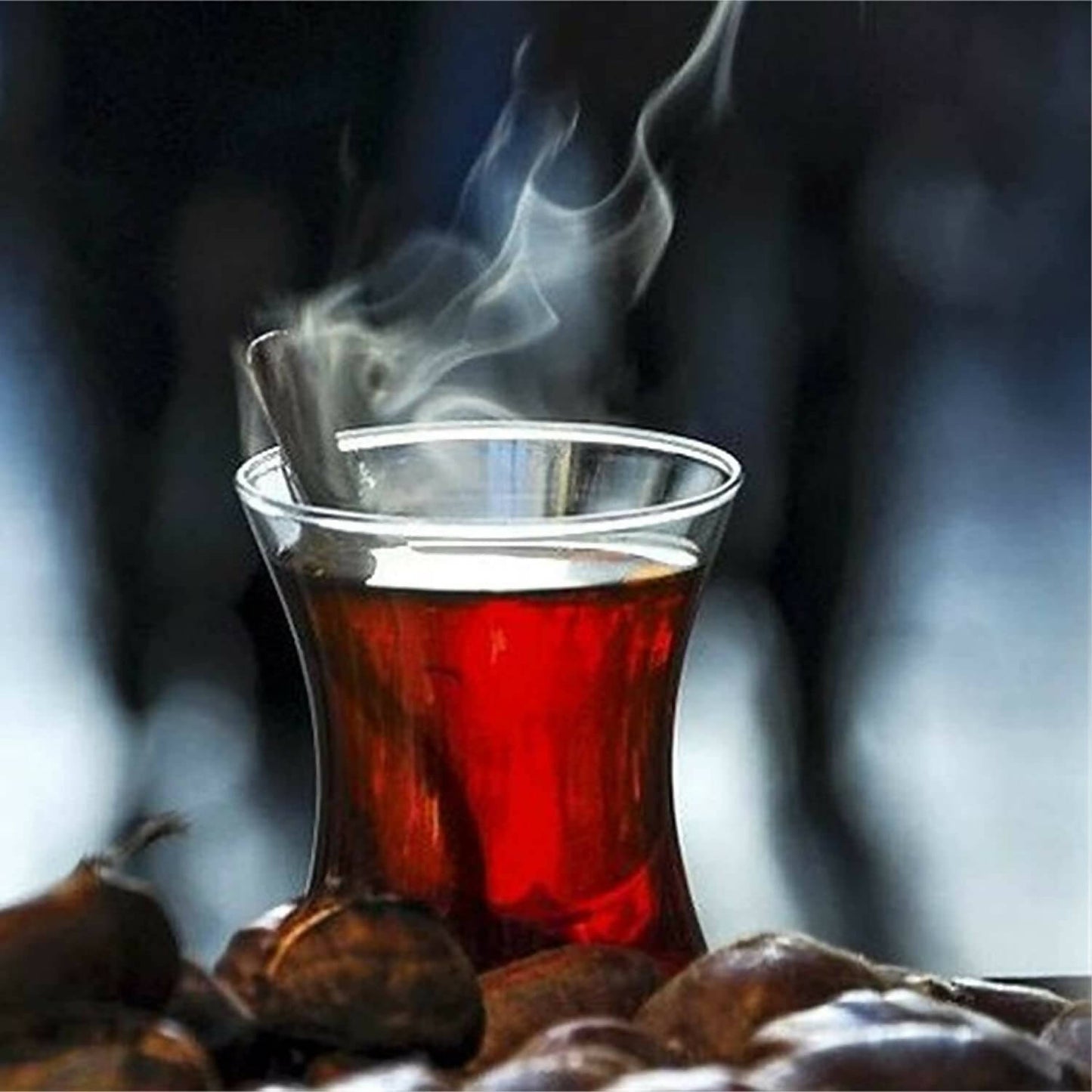 Turkish Tea Glasses & Saucers Set (Classic) - (12 Pc)