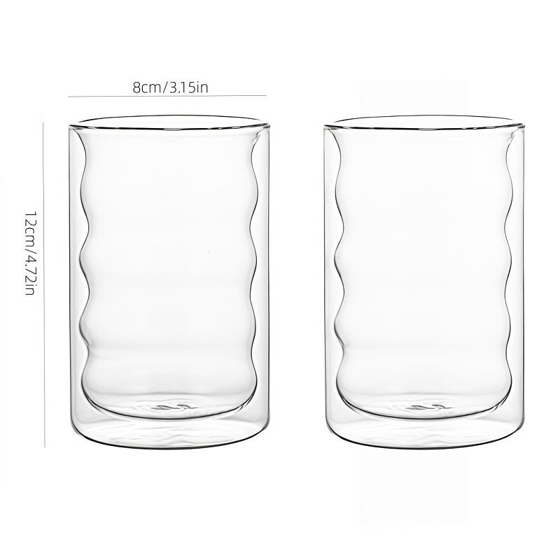 2pcs Double-Layer Coffee Cups