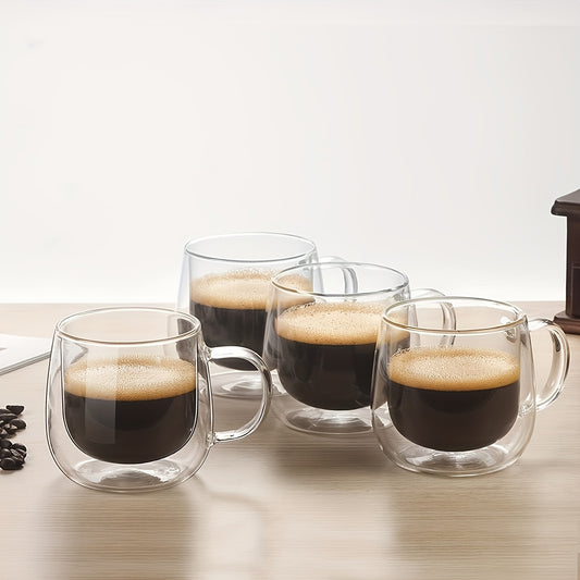 2/4/6/12pcs Set - 200ml - Double-Wall Glass Coffee Cups