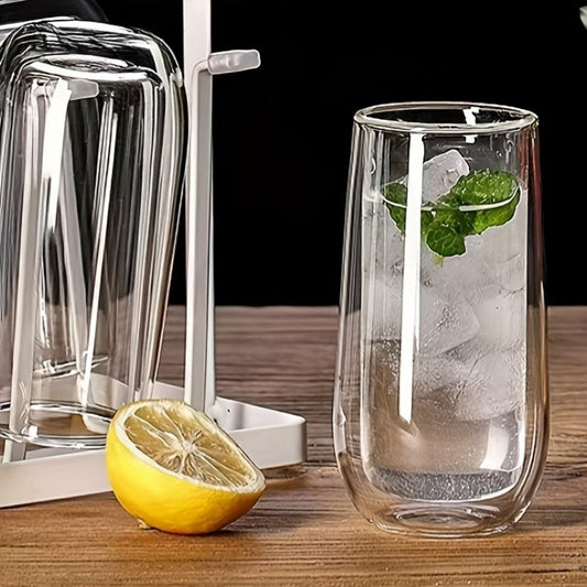 Borosilicate Clear Glass Double Insulated Cups - 250ml/ 8.45oz Reusable Drinkware For Wine 3