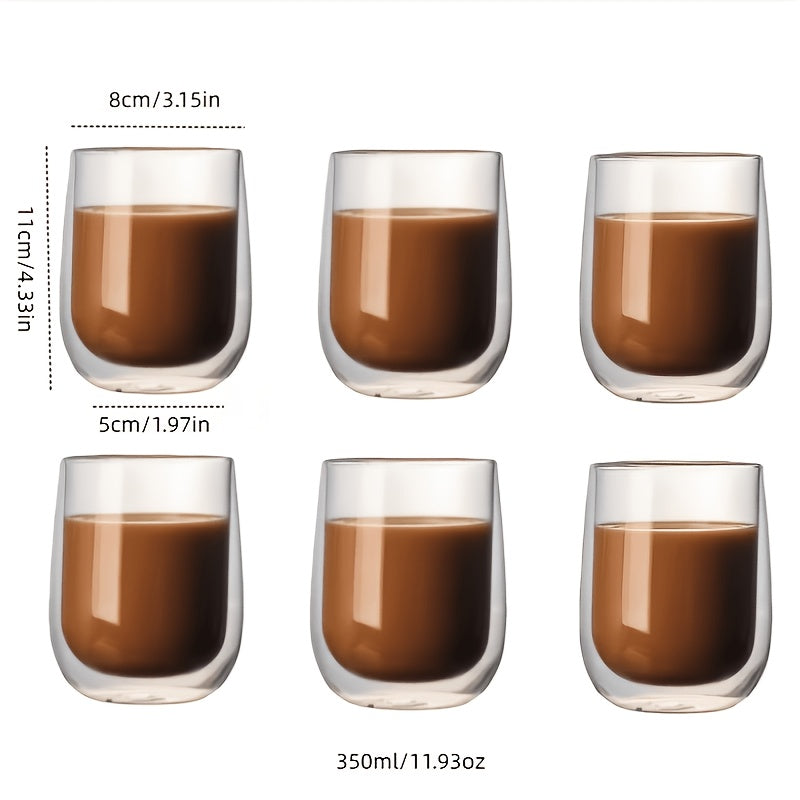 6pcs High Borosilicate Glass Double Wall Cups 2