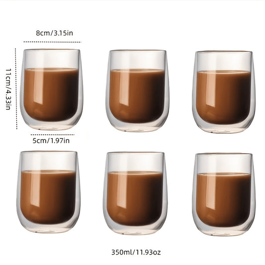 6pcs High Borosilicate Glass Double Wall Cups 2