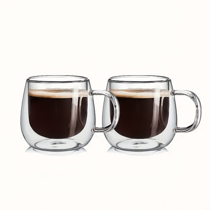 2/4/6/12pcs Set - 200ml - Double-Wall Glass Coffee Cups