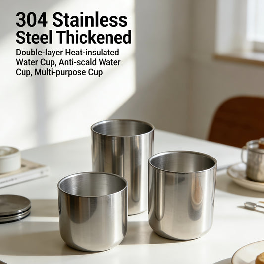 304 Stainless Steel Thickened Double-Wall Insulated Cup