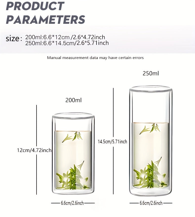 1-10 Double-walled Lidless Glass Cups 4