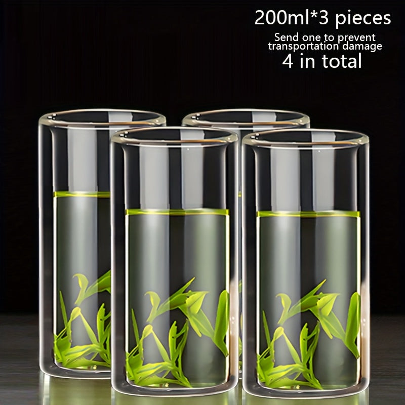 1-10 Double-walled Lidless Glass Cups