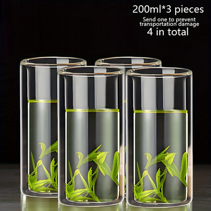 1-10 Double-walled Lidless Glass Cups