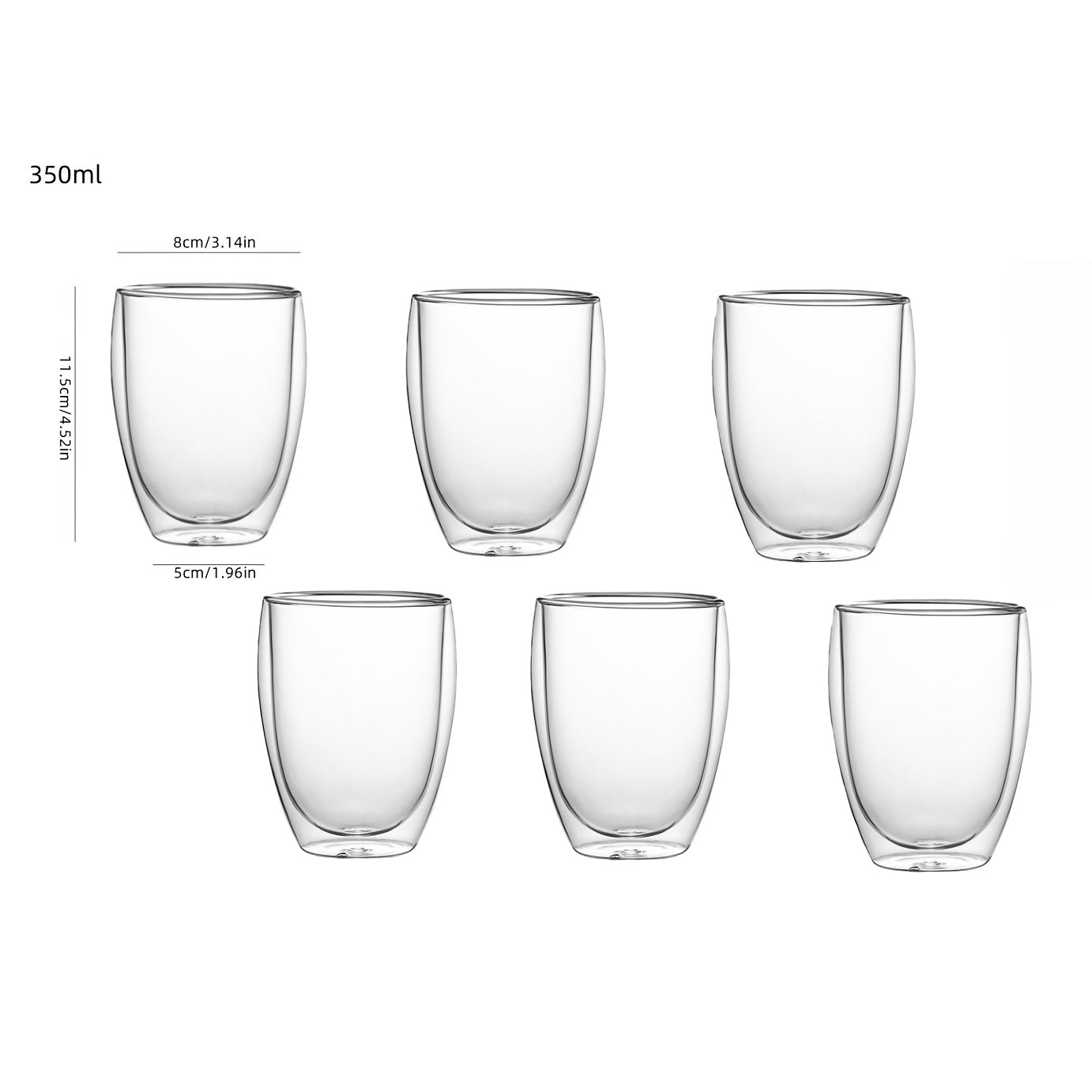 6pcs Double-Wall Egg-Shaped Glass Set 4