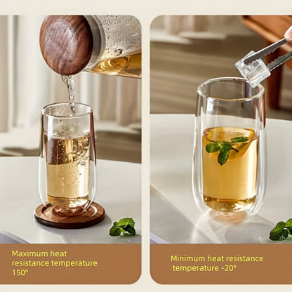 1pc/2pcs Of Transparent Double-Layer Heat-Resistant Glass Cups 7