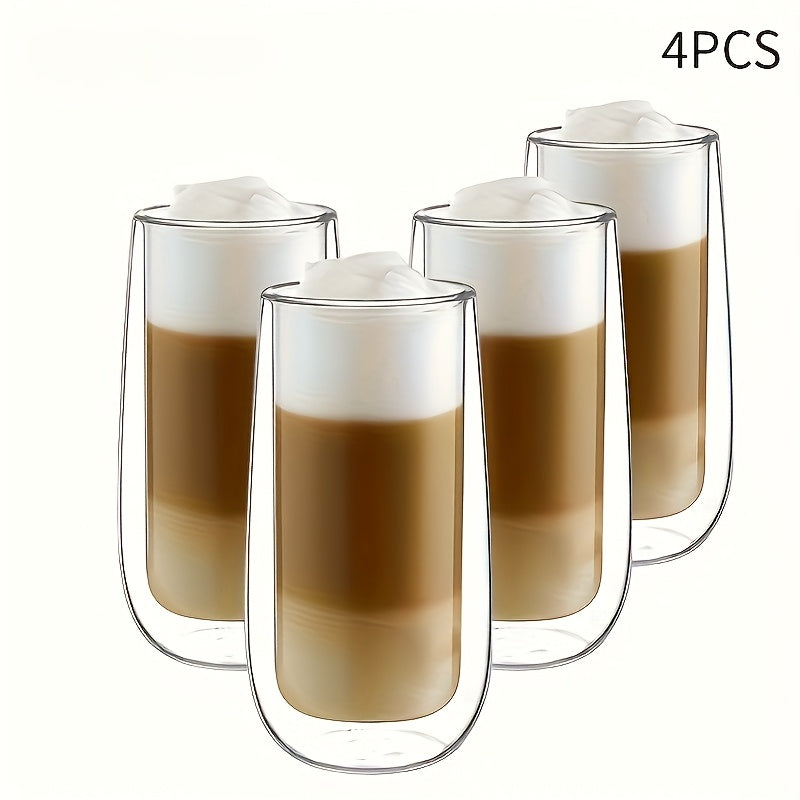 Set Of 4 Transparent Glass Cups