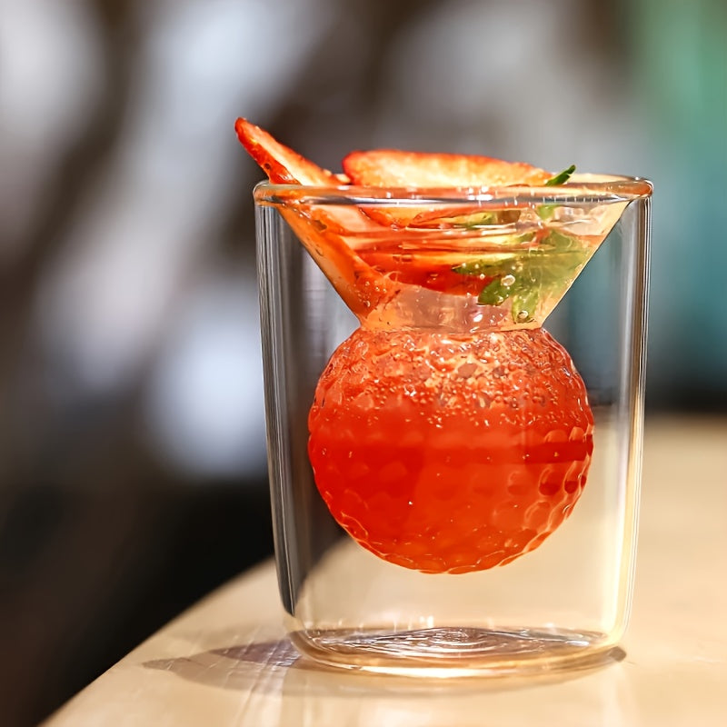 4/2pcs Double-Layered Golf Ball Glass Set 4