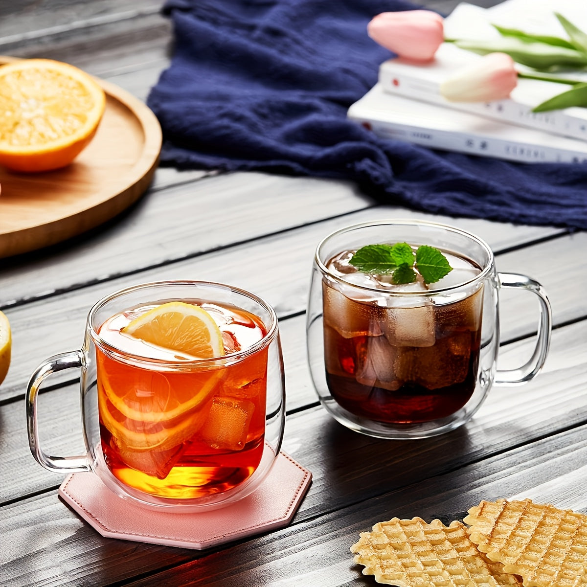 2/4/6/12pcs Set - 200ml - Double-Wall Glass Coffee Cups 3