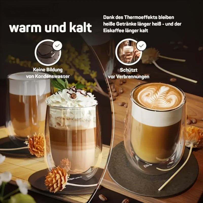 4pcs Or 6pcs Double-Cup Latte Macchiato Glass Cups 6
