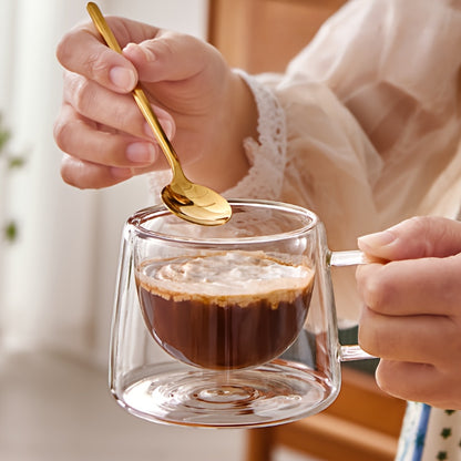 2pcs Double-Wall Glass Coffee Mugs 3