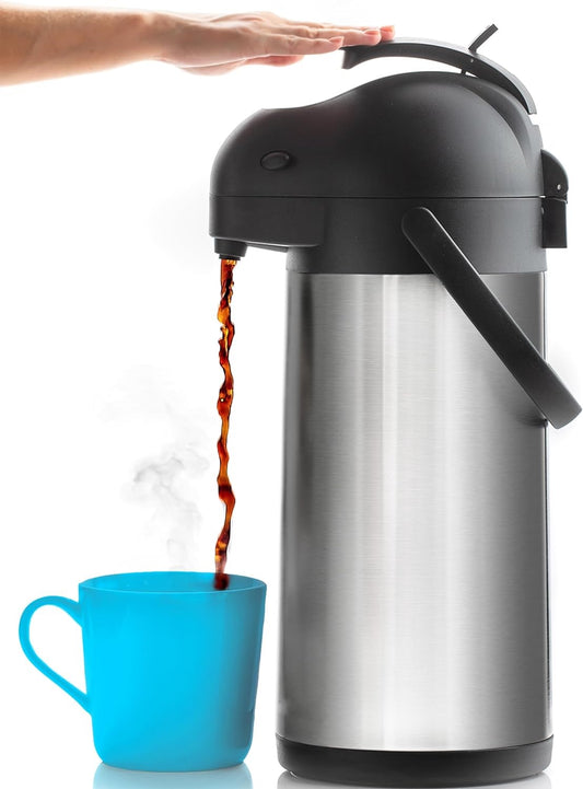 K-203-5 Liter Thermal Coffee Carafe/Stainless Steel Insulated Thermos- 8 Hours Heat & Cold Retention