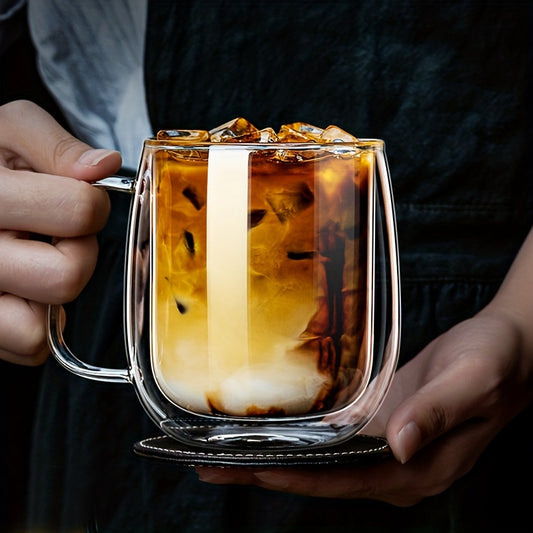 1-2-4-6-Double Wall Glass Coffee Mugs - 12.5oz Insulated Clear Coffee Mugs Perfect For Espresso