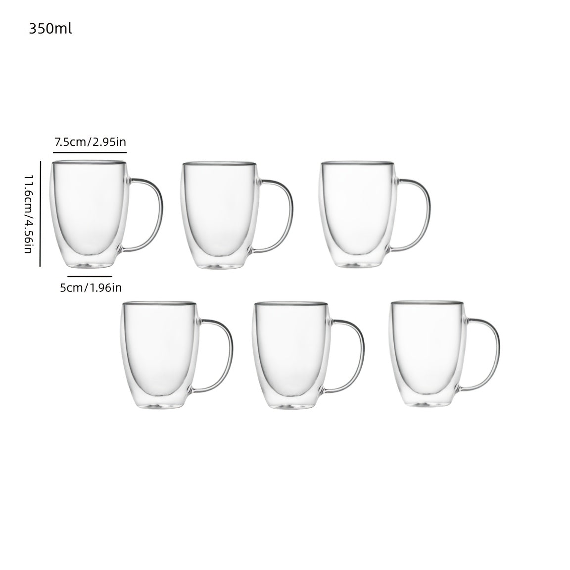 6pcs Double-Layer Cup Set With Handles 7