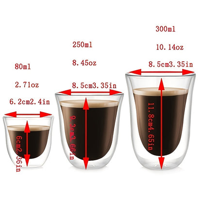 1pc Double-Layer Glass Cup 2