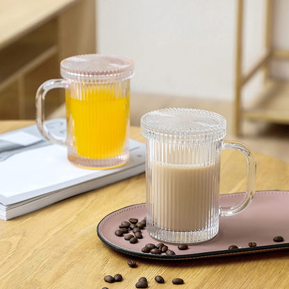 A252-Elegant Coffee Cup with Glass Lid