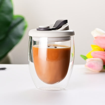 1pc Double-Layer Cup With Lid