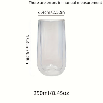 1pc/2pcs Of Transparent Double-Layer Heat-Resistant Glass Cups 6