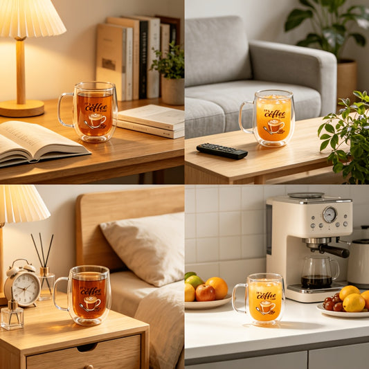 2pcs Printed Double-Wall Mugs