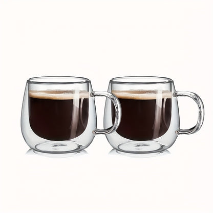2/4/6pcs Set - 200Ml - Double-Layer Glass Coffee Cup