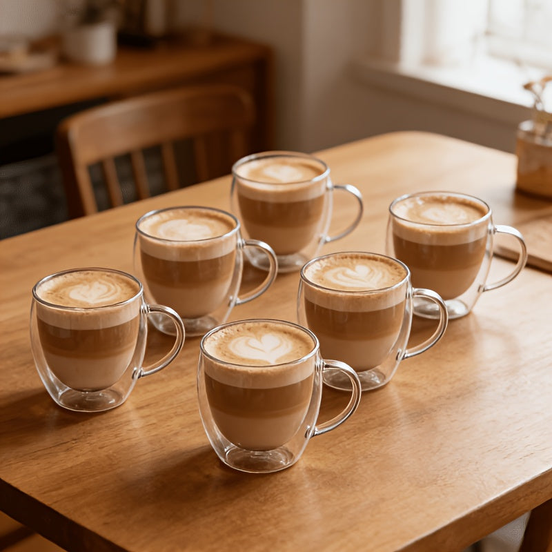 6pcs Double-Layer Cup Set With Handles 2