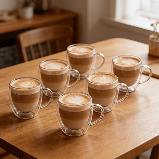 6pcs Double-Layer Cup Set With Handles 2