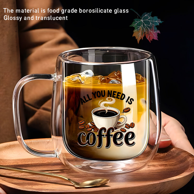 This Includes Three Items: Two Double-Walled Borosilicate Glasses And A Golden Spoon 6