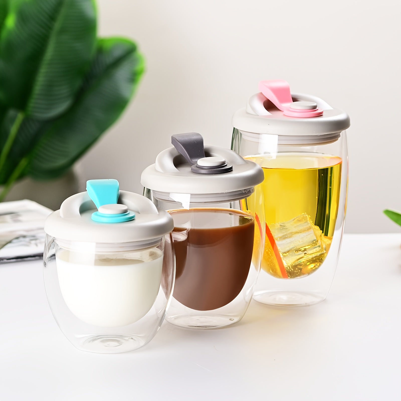 1pc Double-Layer Cup With Lid 7